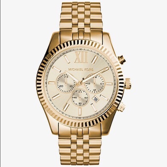 Michael Kors Lexington Gold Watch - Picture 4 of 6